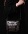 Dark Brown Lia Ostrich Leather Shoulder Bag Bellabags Bellabags