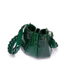 Green Luna Crocodile Leather Shoulder Bag Bellabags Bellabags