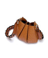 Light Brown Luna Ostrich Leather Shoulder Bag Bellabags Bellabags
