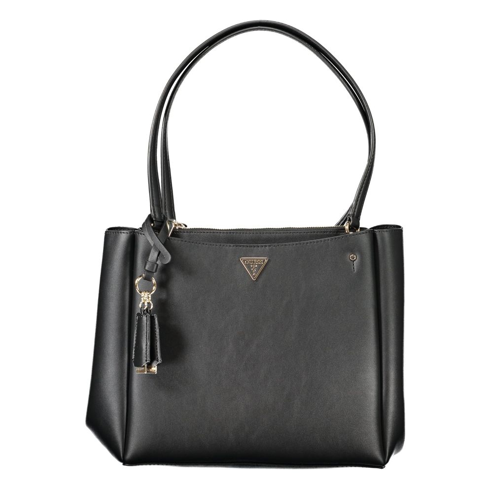 Guess Jeans Nero Poliuretano Women Handbag Guess Jeans Xosier