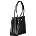 Guess Jeans Nero Poliuretano Women Handbag Guess Jeans Xosier