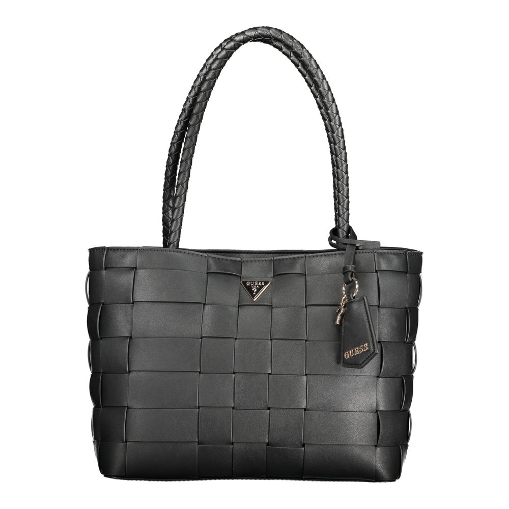 Guess Jeans Nero Poliuretano Women Handbag Guess Jeans Xosier