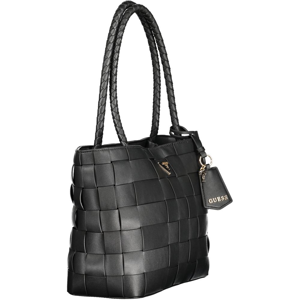 Guess Jeans Nero Poliuretano Women Handbag Guess Jeans Xosier