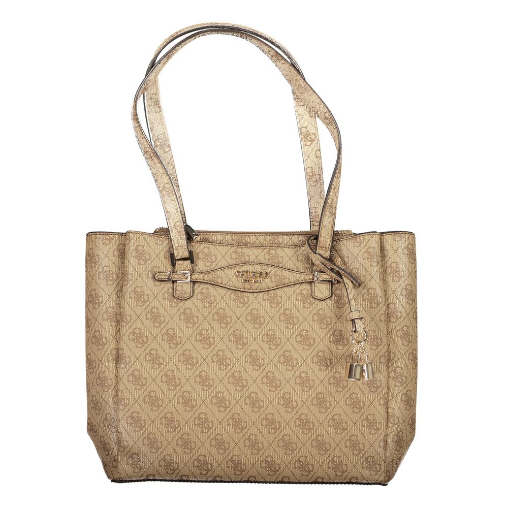Guess Jeans Beige Polyurethane Women Handbag Guess Jeans Xosier