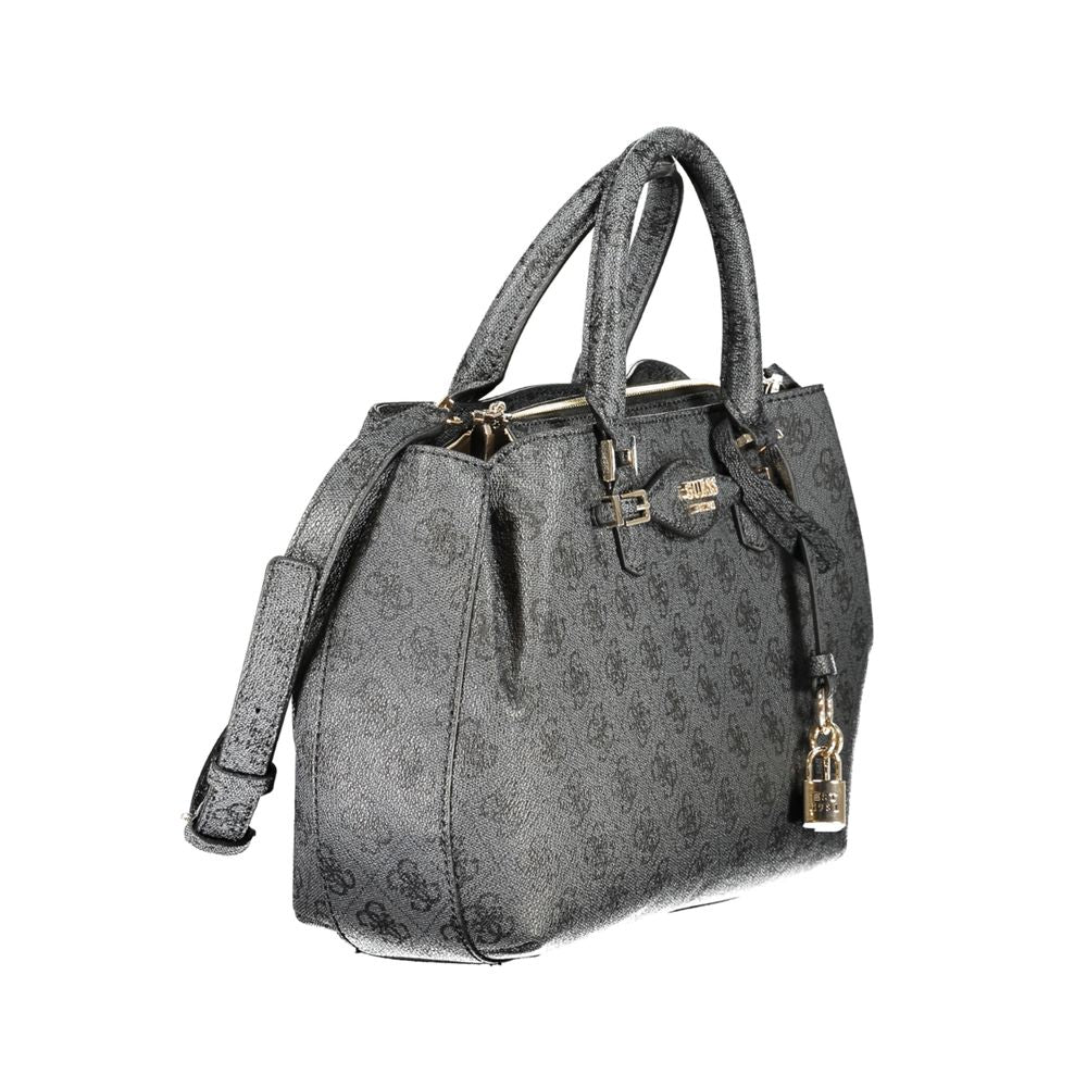 Guess Jeans Nero Poliuretano Women Handbag Guess Jeans Xosier