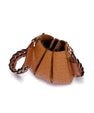 Light Brown Luna Ostrich Leather Shoulder Bag Bellabags Bellabags
