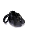 Black Luna Ostrich Leg Leather Shoulder Bag Bellabags Bellabags