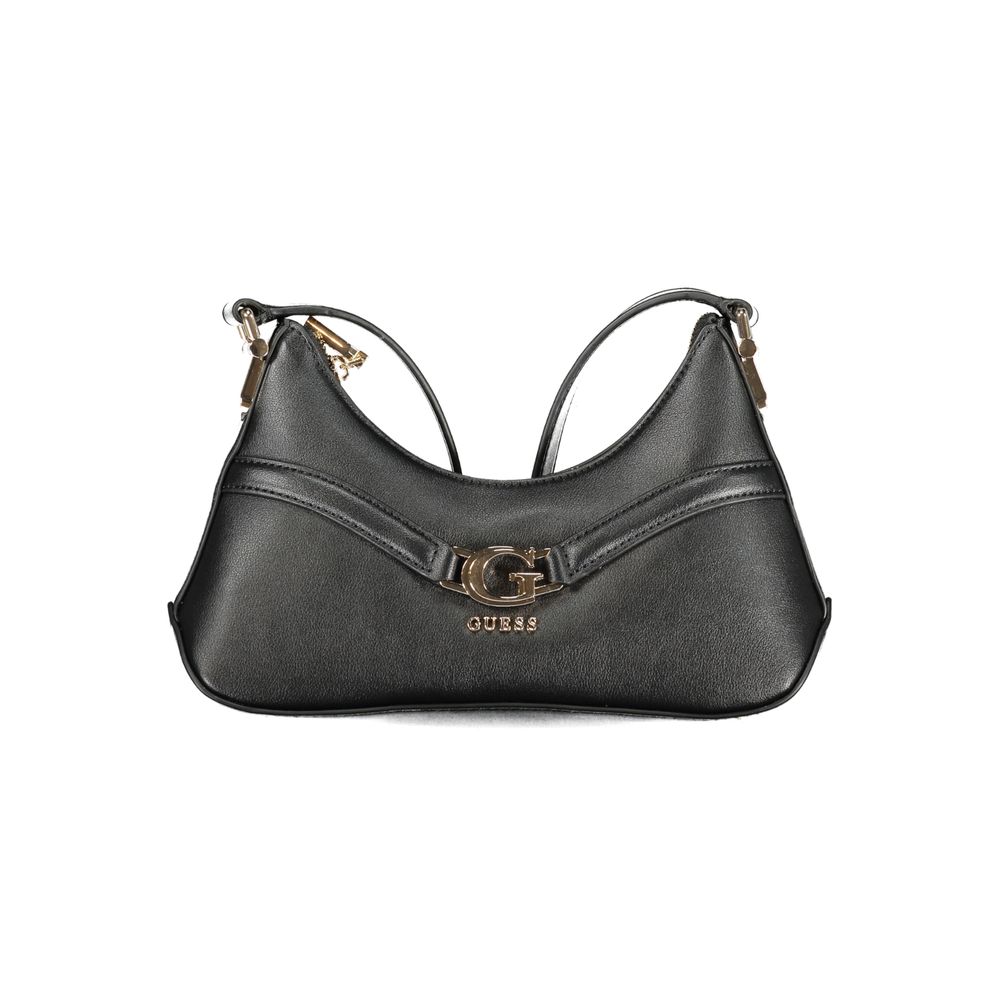Guess Jeans Nero Poliuretano Women Shoulder Bag Guess Jeans Xosier