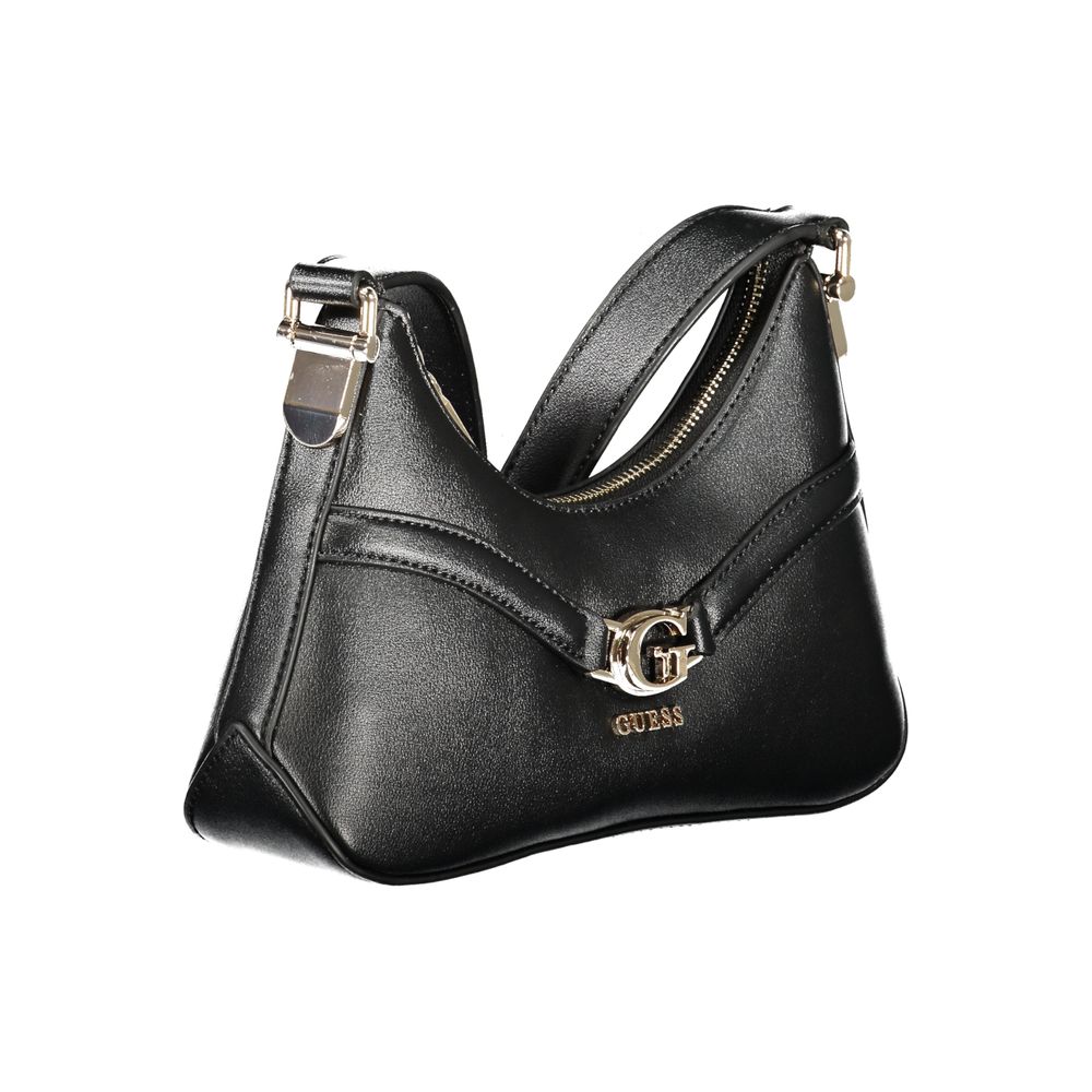 Guess Jeans Nero Poliuretano Women Shoulder Bag Guess Jeans Xosier