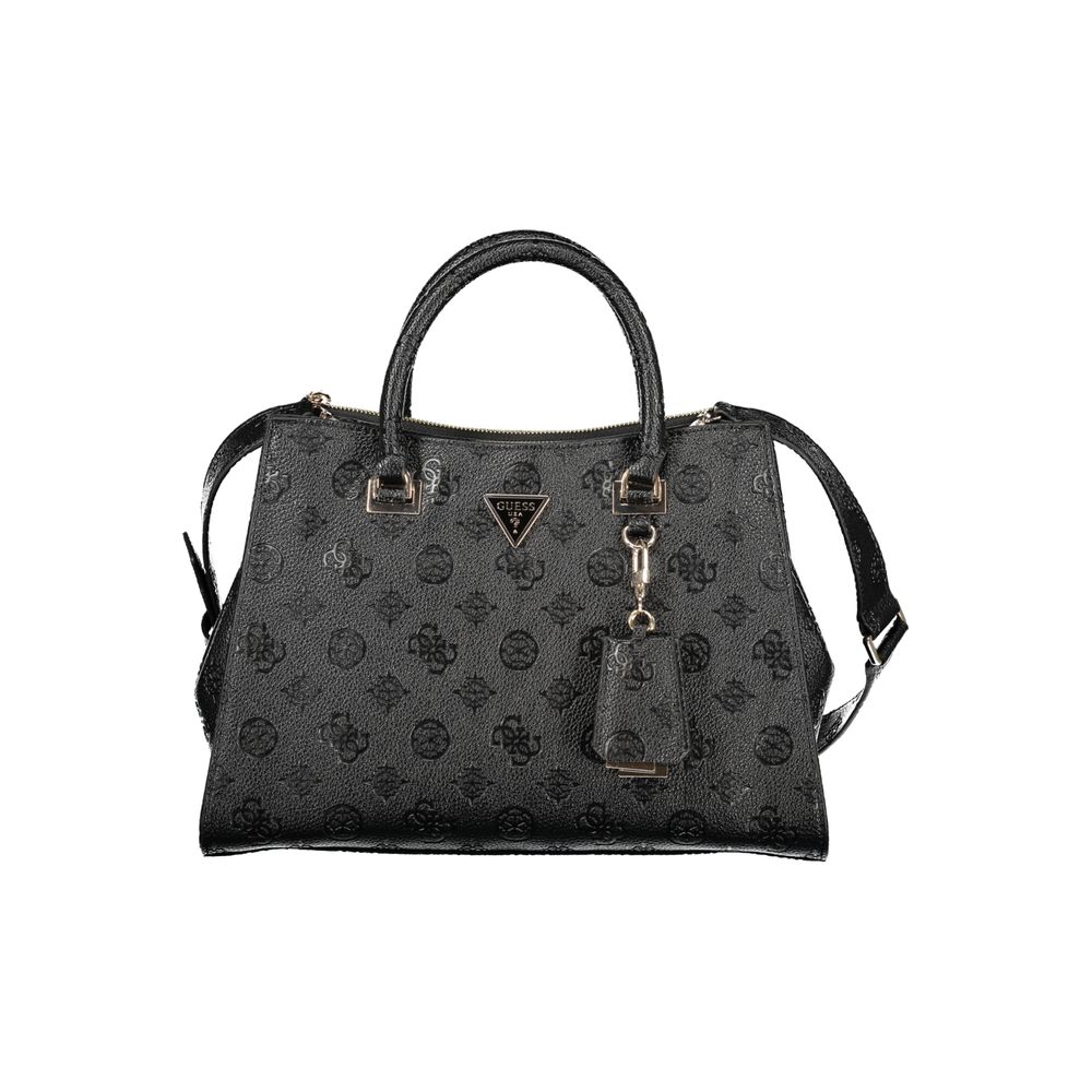 Guess Jeans Nero Poliuretano Woman Handbag Guess Jeans Xosier