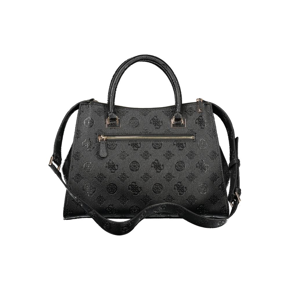 Guess Jeans Nero Poliuretano Woman Handbag Guess Jeans Xosier