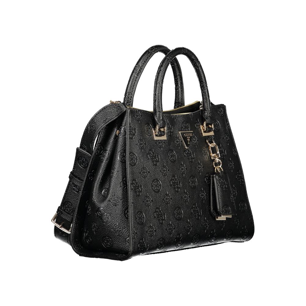 Guess Jeans Nero Poliuretano Woman Handbag Guess Jeans Xosier