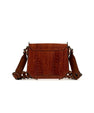 Light Brown Lia Ostrich Leather Shoulder Bag Bellabags Bellabags