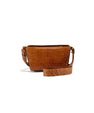 Light Brown Lottie Crocodile Leather Crossbody Bag Bellabags Bellabags