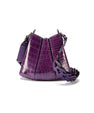Purple Luna Crocodile Leather Shoulder Bag Bellabags Bellabags