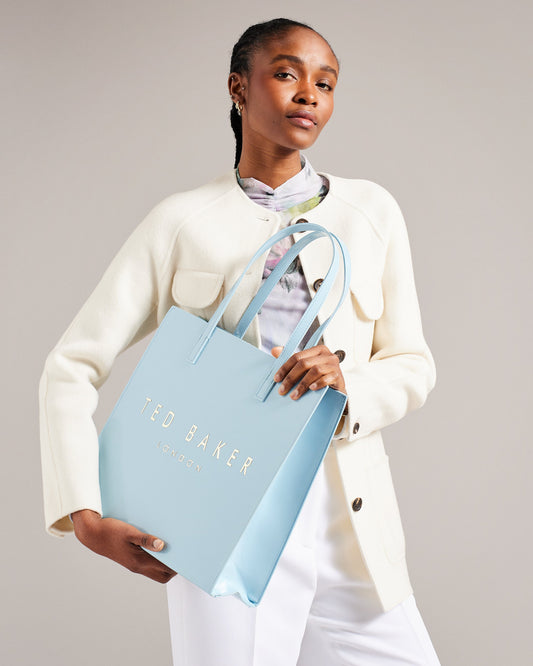 Women's CRINKON-Crinkle Large Icon Bag Lt-Blue Ted Baker South Africa Bellabags