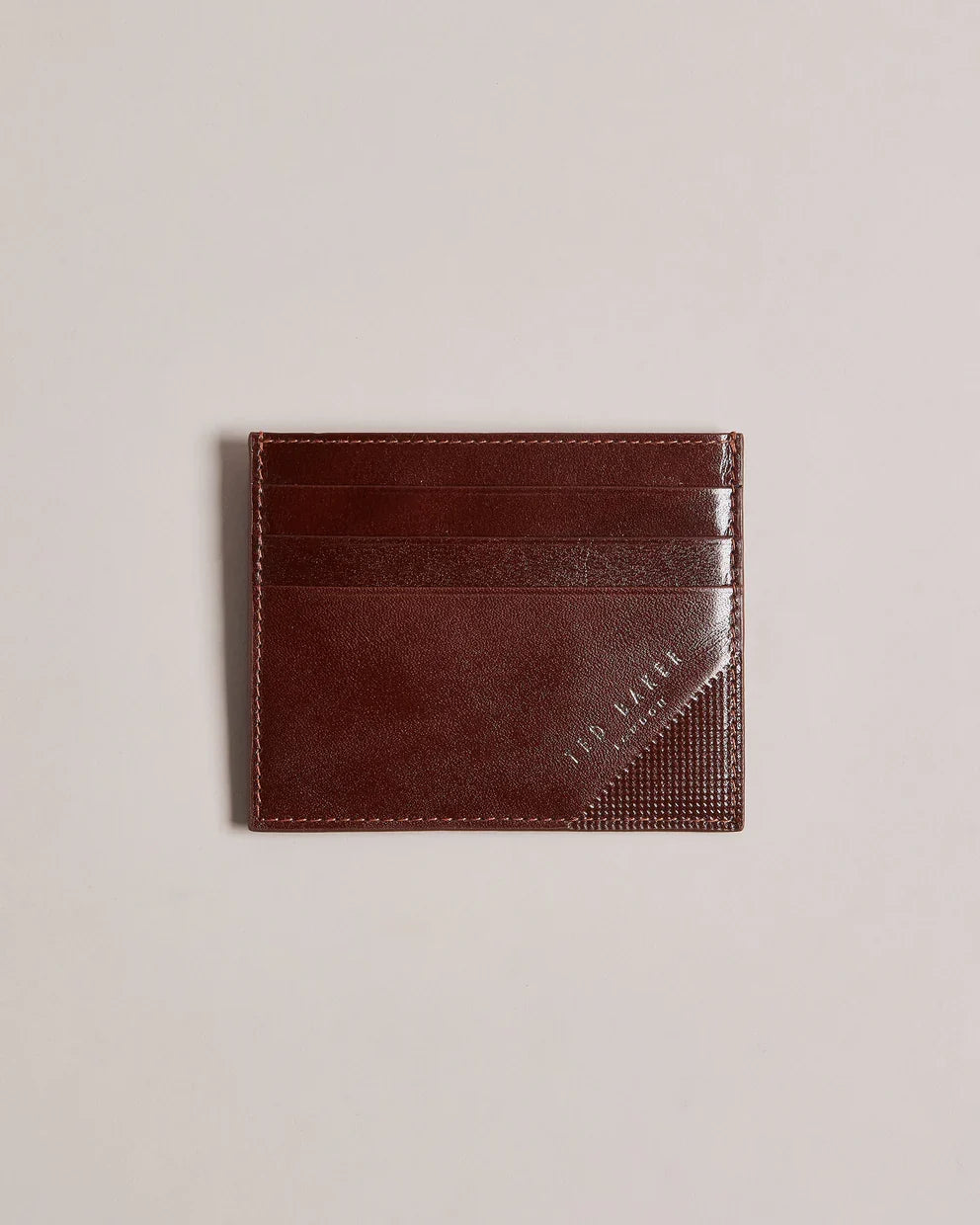 RAFFLES: Embossed Corner Leather Cardholder