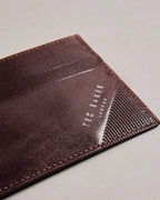 RAFFLES: Embossed Corner Leather Cardholder