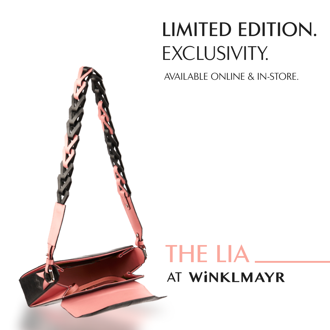 Black Lia Limited Edition Ostrich Leather Shoulder Bag with Light Pink Gussets Bellabags Bellabags