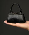 Black Nevada Ostrich Leather Micro Bag Bellabags Bellabags