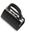Black Vegas Ostrich Quill Leather Micro Bag Bellabags Bellabags