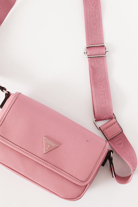 Viviette Double Zip Crossbody Bag - Rose