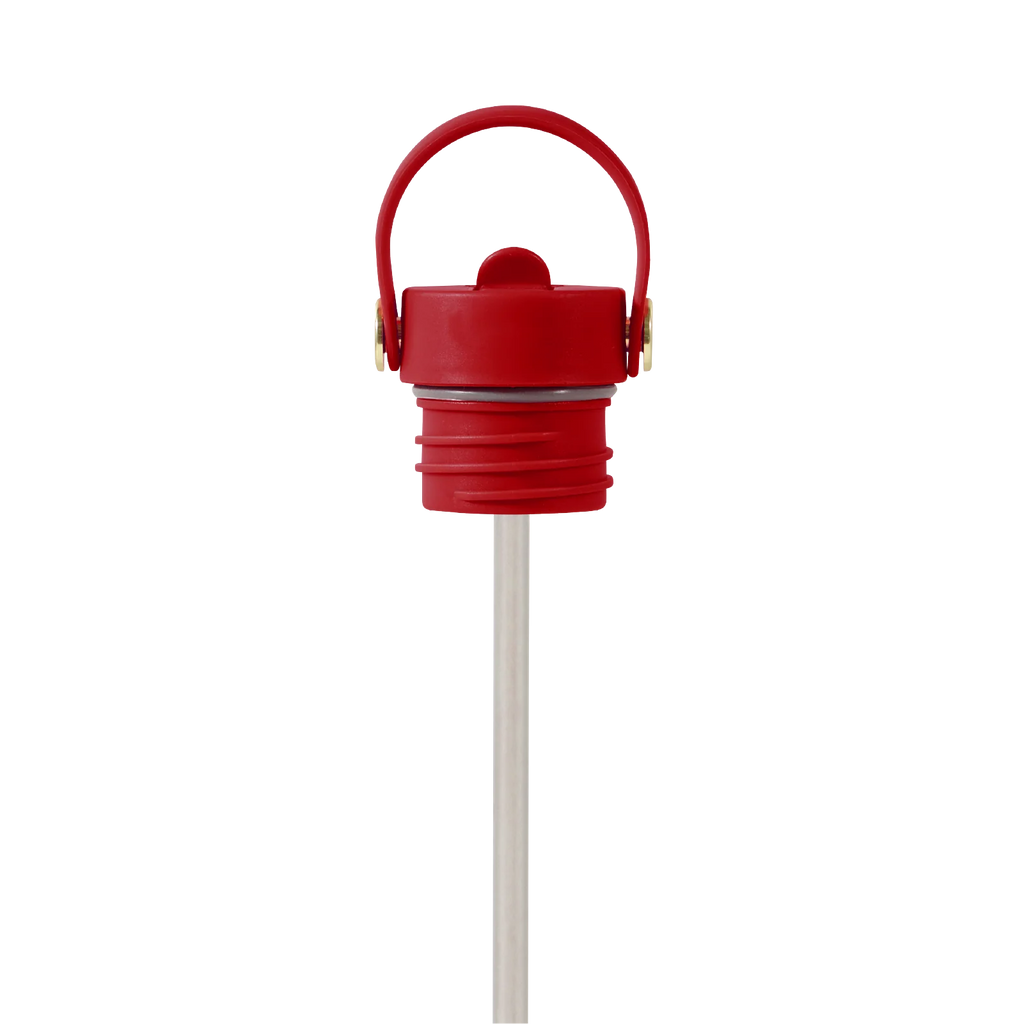 Field Bottle Sip Lid & Metal Straw / Lobster Red