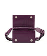 Purple Georgia Ostrich Leg Leather Clutch Bag Bellabags Bellabags