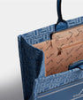 Large Denim Monogram Tote Bag - Bellabags Luella