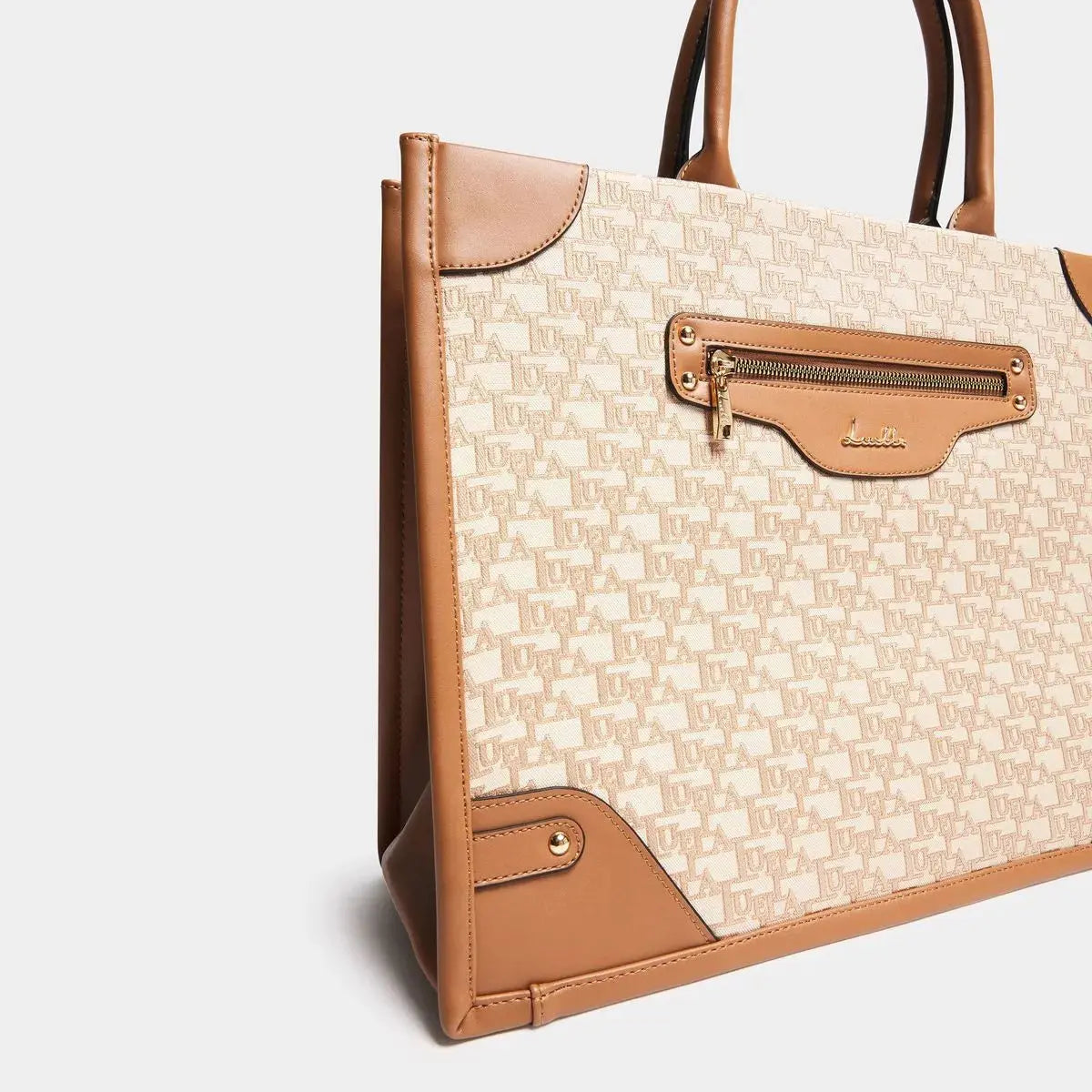 Large Front Pocket Jacquard Tote - Bellabags Luella