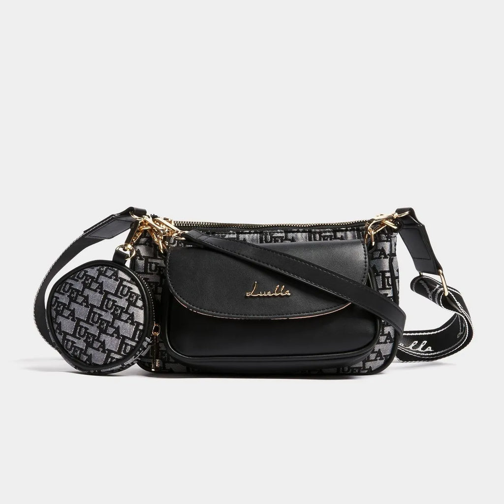Jacquard Removable Pouch Crossbody Bag - By Luella - Invoque
