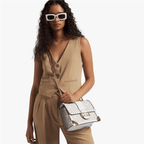 Monogram Studded Satchel Bag - By Luella - Invoque