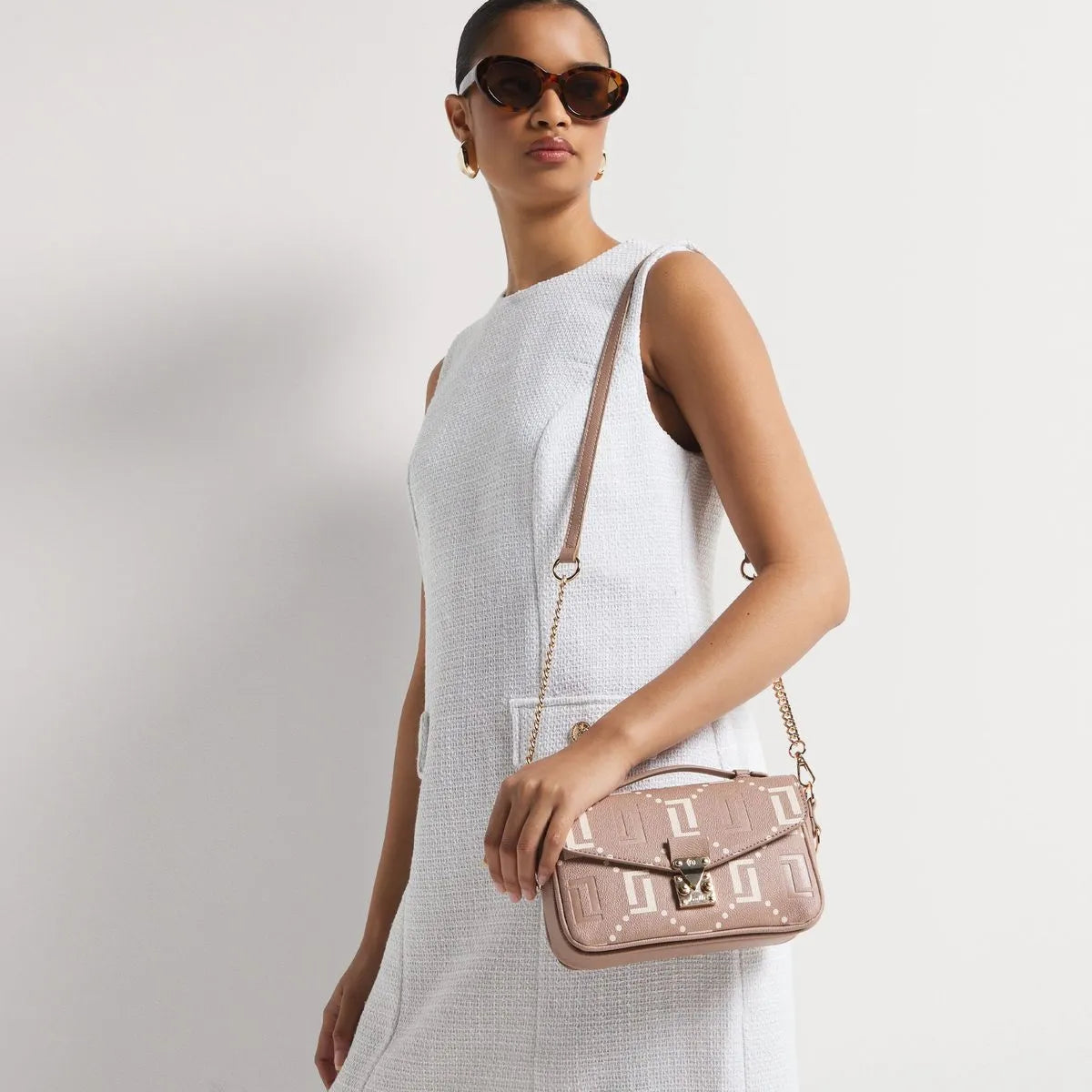 Monogram Print Lock Crossbody Bag - By Luella - Invoque