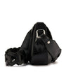 Black Lee Ostrich Leather Shoulder Bag Bellabags Bellabags