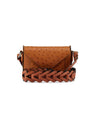 Light Brown Lee Ostrich Leather Shoulder Bag Bellabags Bellabags