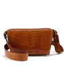 Light Brown Lottie Crocodile Leather Crossbody Bag Bellabags Bellabags