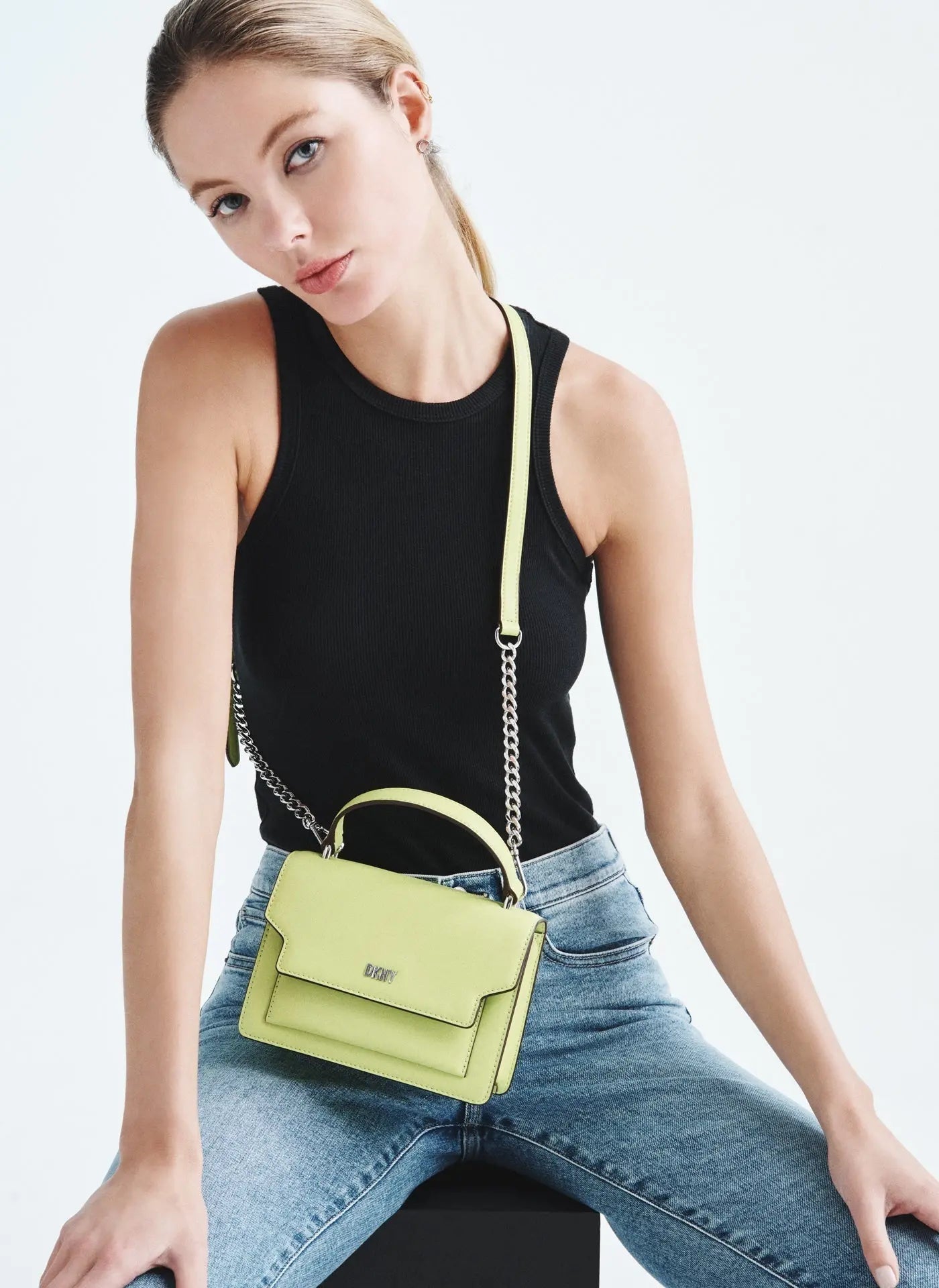 Millie Leather Top Handle Crossbody - Bellabags DKNY