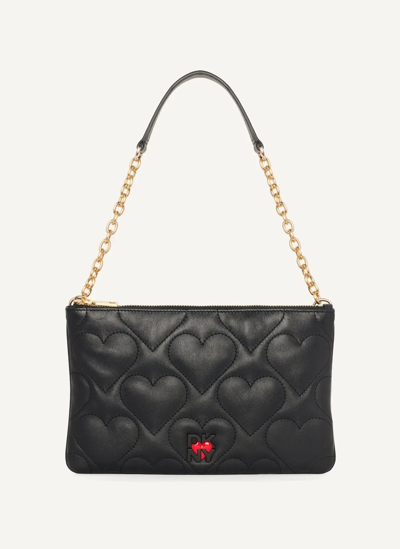 HEART OF NY QUILTED FLAT SHOULDER BAG - Bellabags DKNY
