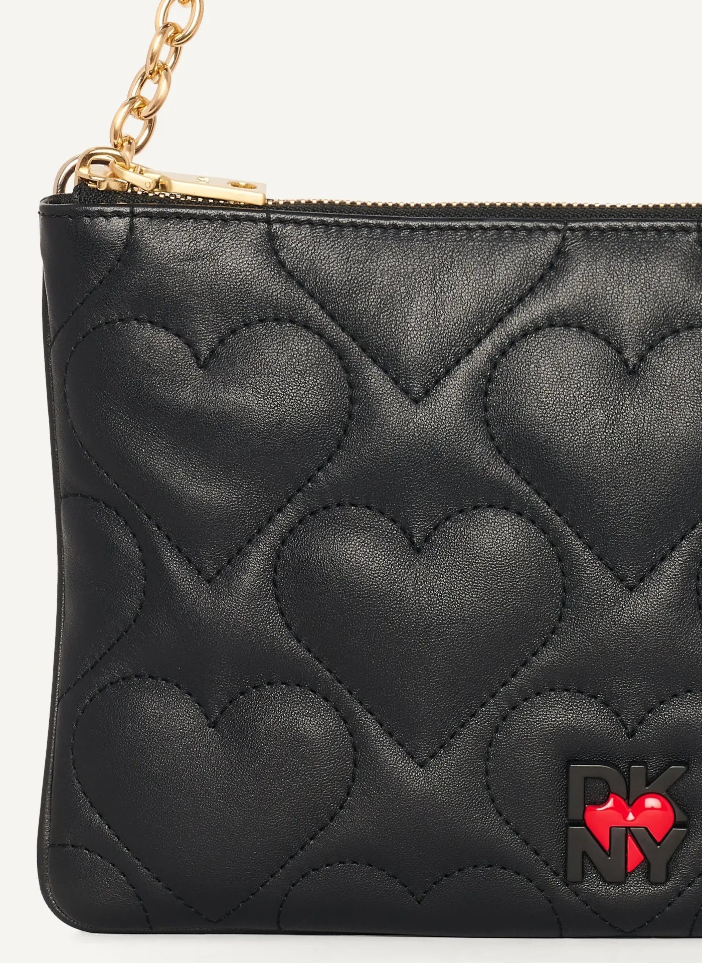 HEART OF NY QUILTED FLAT SHOULDER BAG - Bellabags DKNY