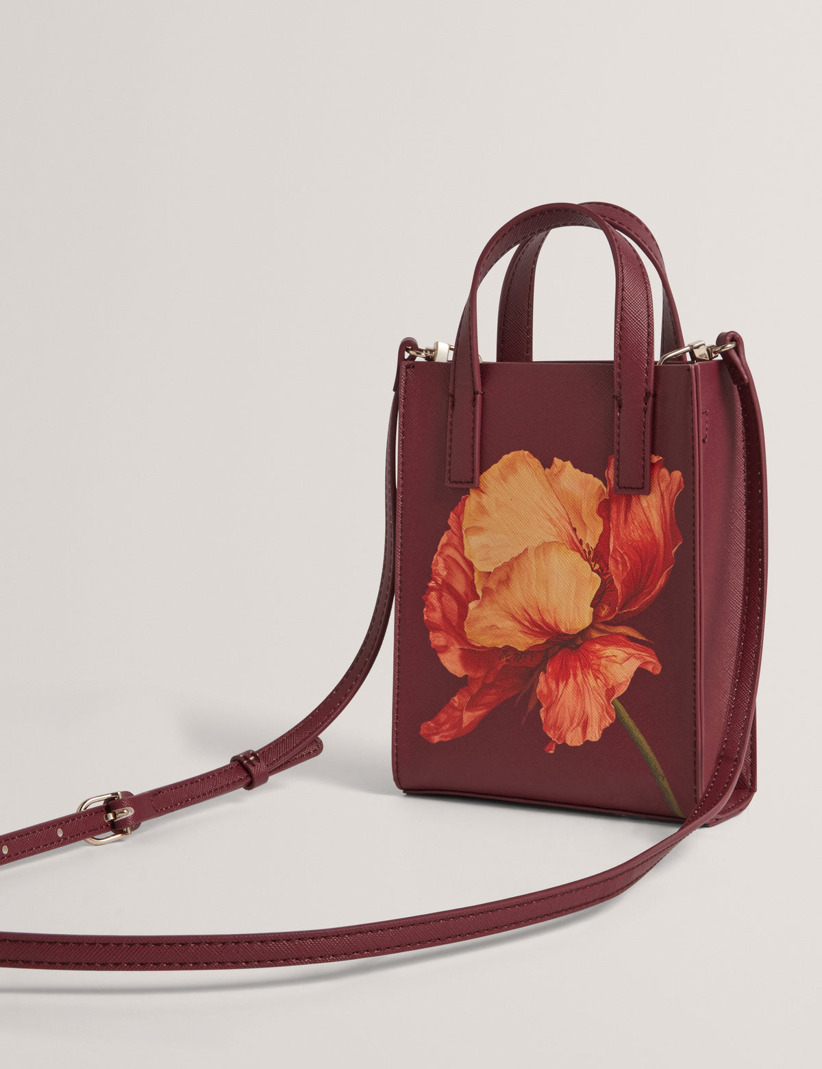 SHILEE: Printed Flower Mini Icon Bag