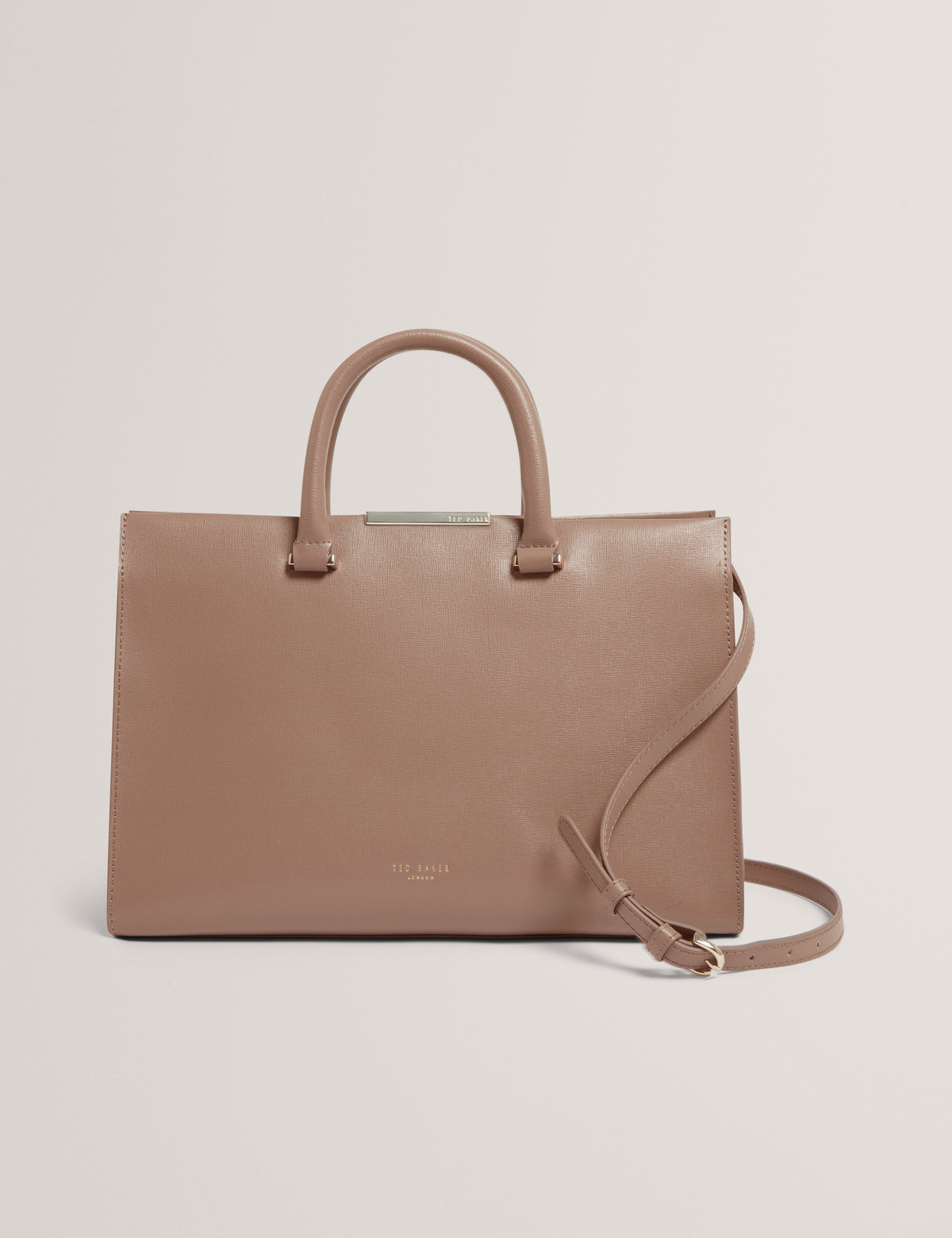 RENNEA: Bar Detail Large Tote Bag