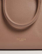 RENNEA: Bar Detail Large Tote Bag