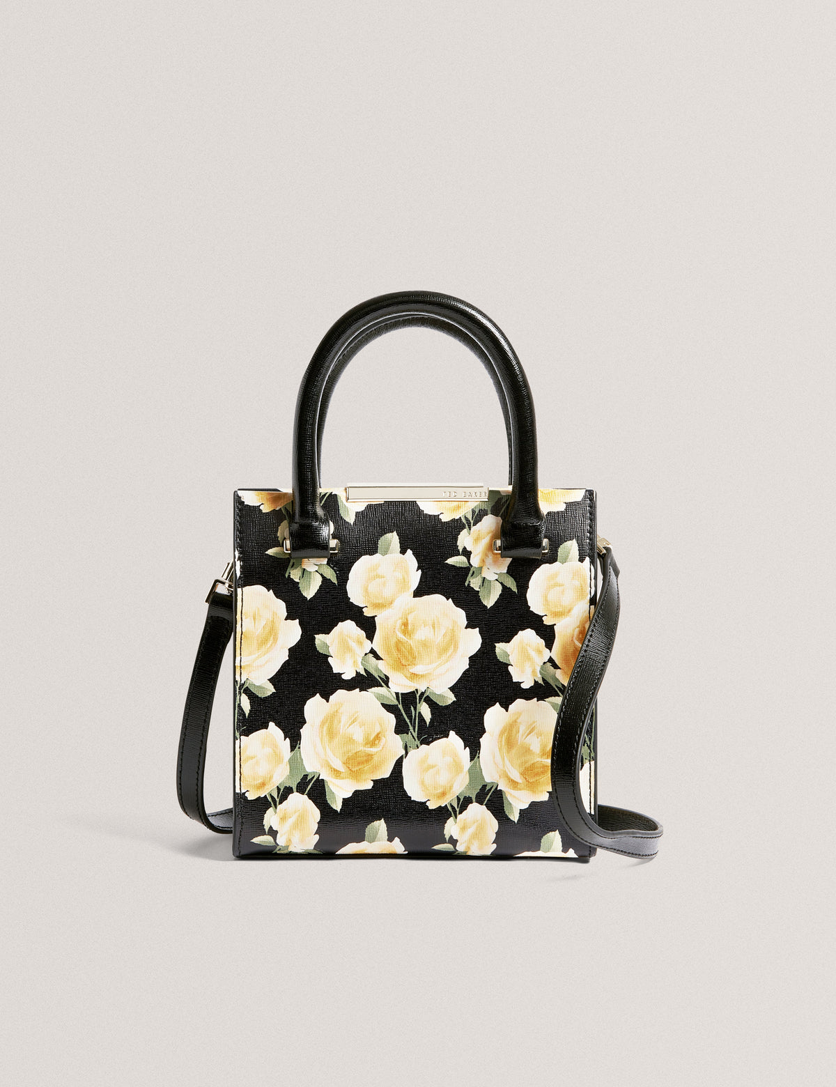 RENNIIA: Bar Detail Small Printed Tote Bag