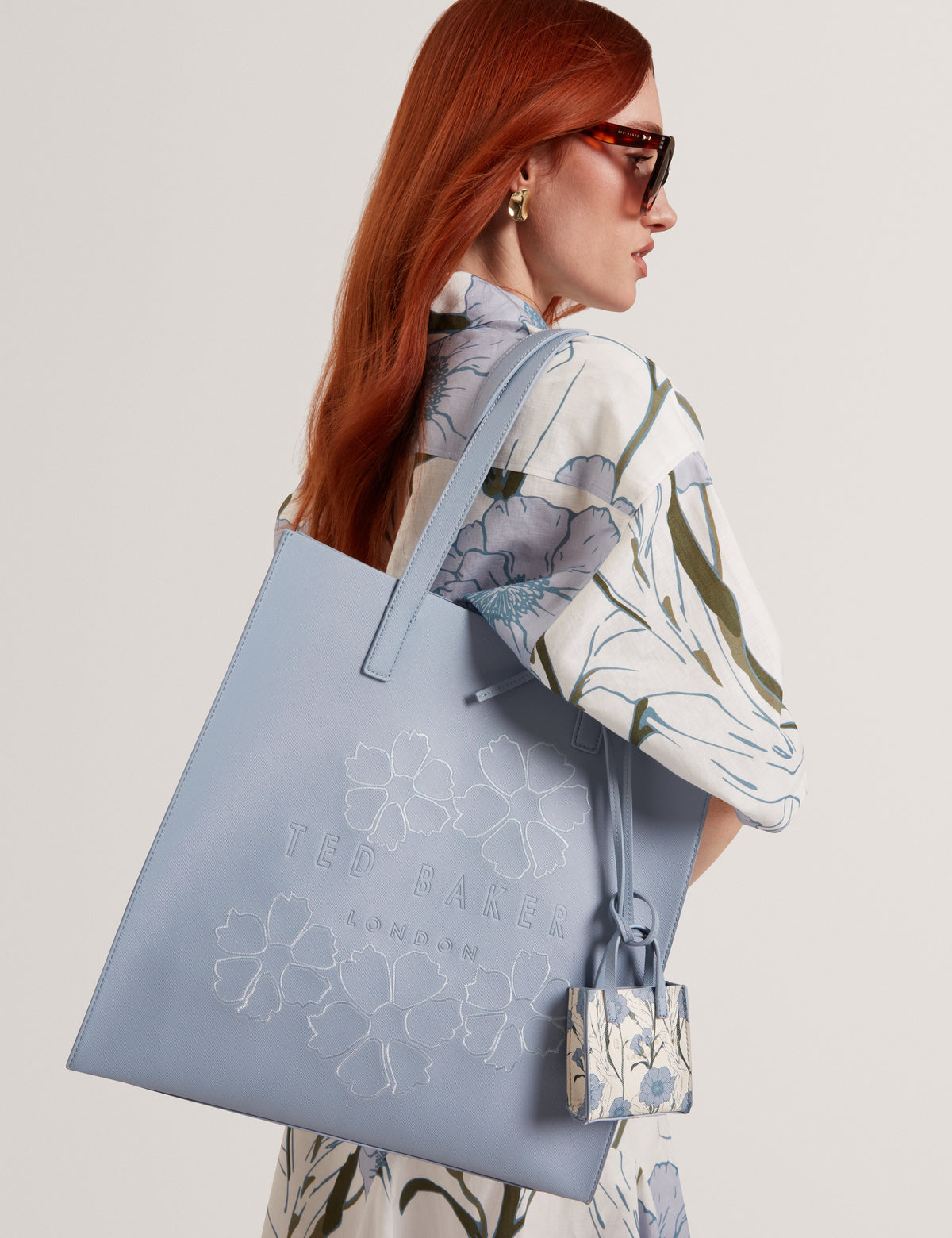 SAMAL: Floral Large Icon Bag With Charm