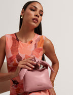 NIYAL: Soft Knot Bow Leather Xbody Bag