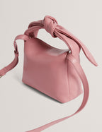 NIYAL: Soft Knot Bow Leather Xbody Bag