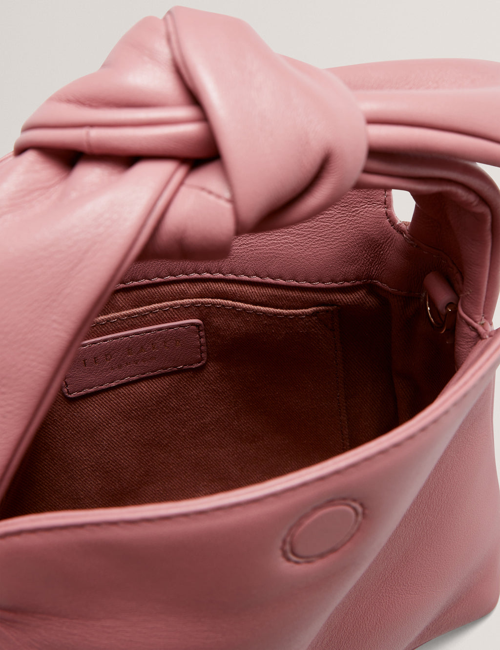 NIYAL: Soft Knot Bow Leather Xbody Bag