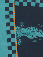 Seabed Beach & Bath Towel / Sea Boat Blue