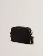 LUCEELE: Webbing Leather Crossbody Bag