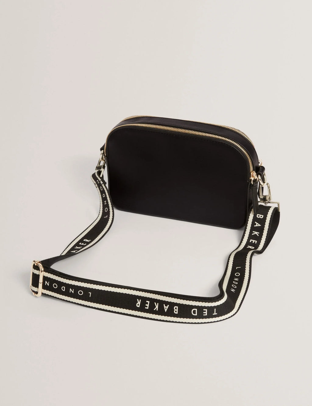 LUCEELE: Webbing Leather Crossbody Bag